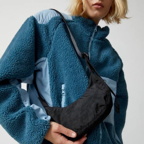 NWT Baggu Mini Nylon Crescent Bag - Black - Picture 3 of 9